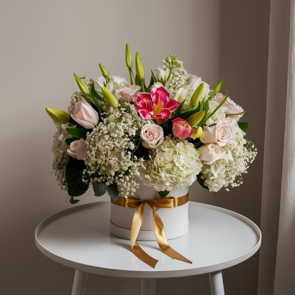 Luxurious Chic Grace flower box by Elandra flowers, best flower shop in Dubai