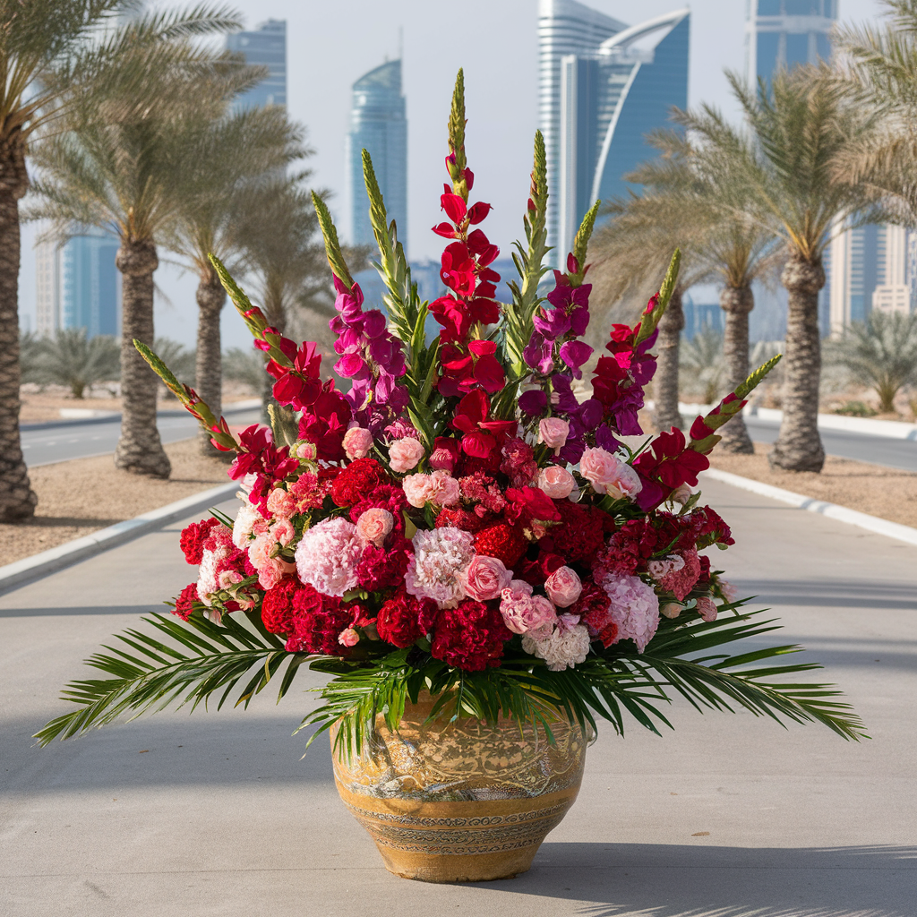 Mixed floral arrangement by Elandra Flowers, best flower shop in Dubai