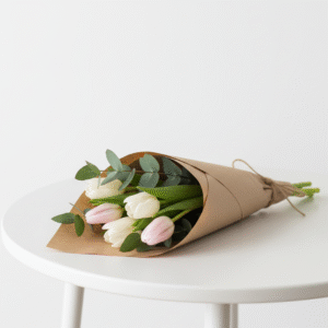 White Tulip Bouquet from Elandra Flowers – Best Flower Shop in Dubai