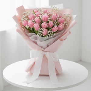 Pink Tulip Bouquet from Elandra Flowers – Best Flower Shop in Dubai