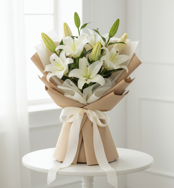Beautiful Lilies Bouquet from Elandra Flowers – Best Flower Shop in Dubai