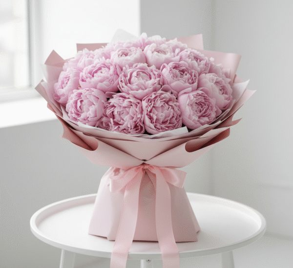 Pink Peonies Bouquet from Elandra Flowers – Best Flower Shop in Dubai