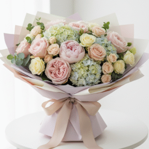 Luxury Rose and Peony Bouquet from Elandra Flowers – Best Flower Shop in Dubai