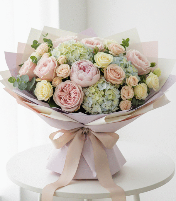 Luxury Rose and Peony Bouquet from Elandra Flowers – Best Flower Shop in Dubai