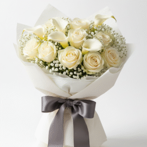 White Roses Bouquet from Elandra Flowers – Best Flower Shop in Dubai