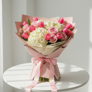 Tulips and Roses Bouquet from Elandra Flowers – Best Flower Shop in Dubai