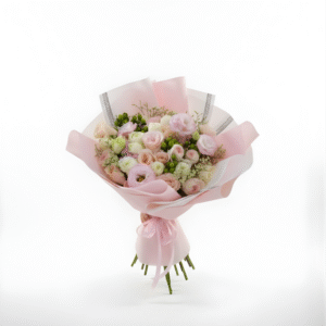 Pink and White Roses Bouquet