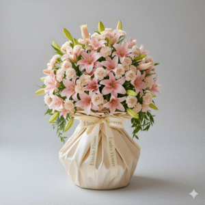 Blush Pink Lily & Carnation Arrangement