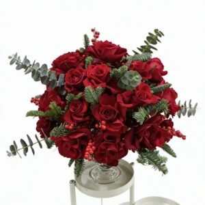 Christmas red roses 50 roses